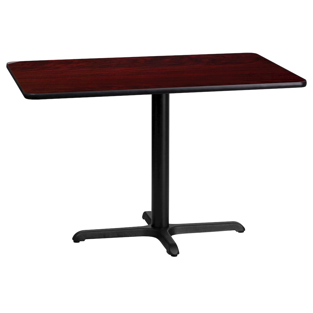 24'' x 42'' Mahogany Table Top with 23.5'' x 29.5'' Table Height Base. Picture 1