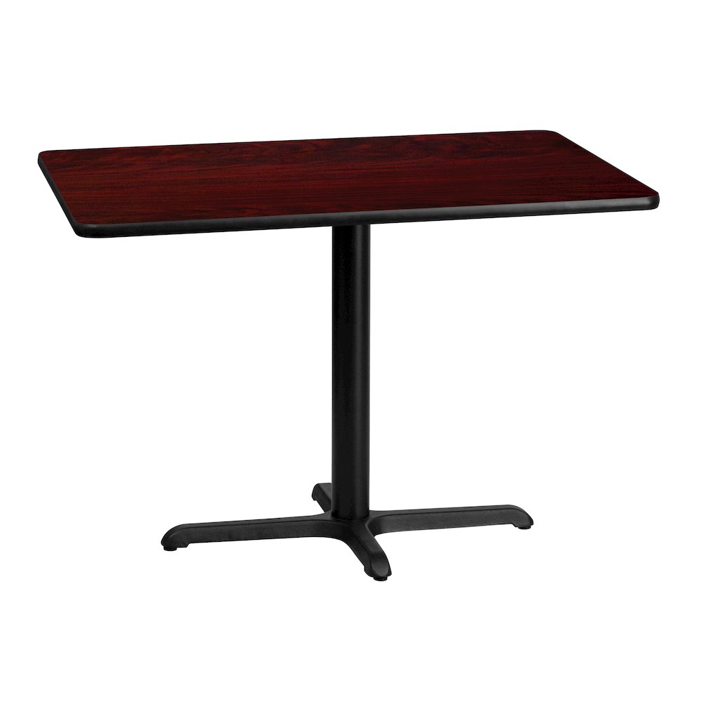 30'' x 42'' Mahogany Table Top with 23.5'' x 29.5'' Table Height Base. Picture 1