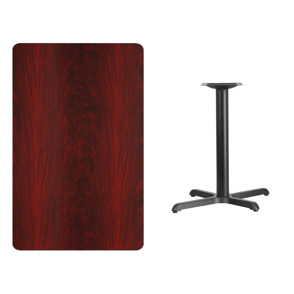 30'' x 48'' Mahogany Table Top with 23.5'' x 29.5'' Table Height Base. Picture 4