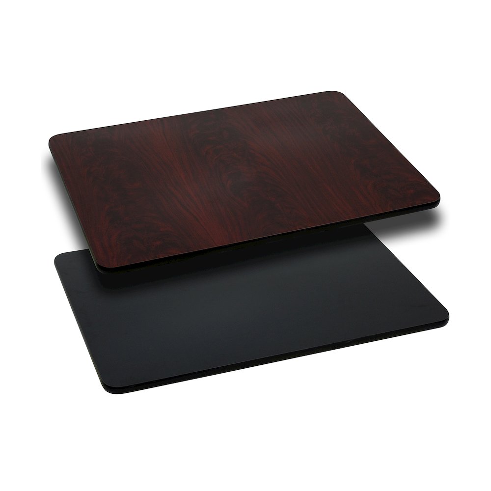 30'' x 42'' Rectangular Table Top with Black or Mahogany Reversible Laminate Top. Picture 1