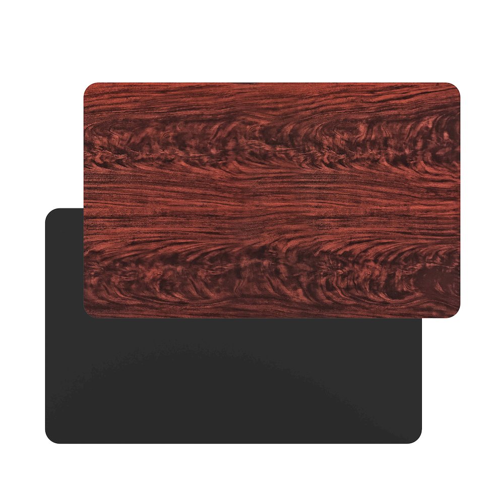30'' x 48'' Rectangular Table Top with Black or Mahogany Reversible Laminate Top. Picture 1