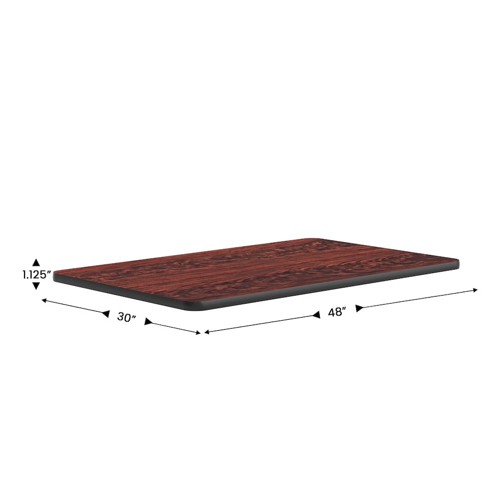 30'' x 48'' Rectangular Table Top with Black or Mahogany Reversible Laminate Top. Picture 6