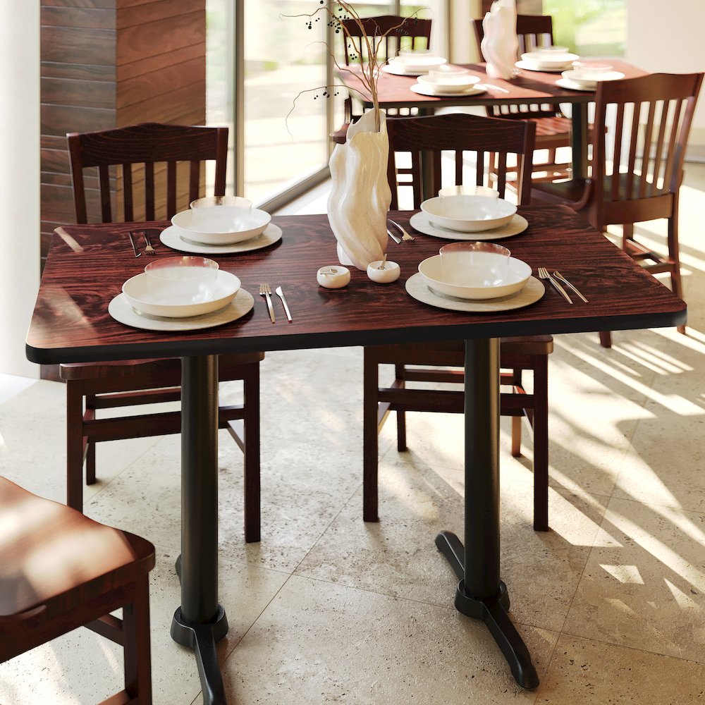 30'' x 48'' Rectangular Table Top with Black or Mahogany Reversible Laminate Top. Picture 2