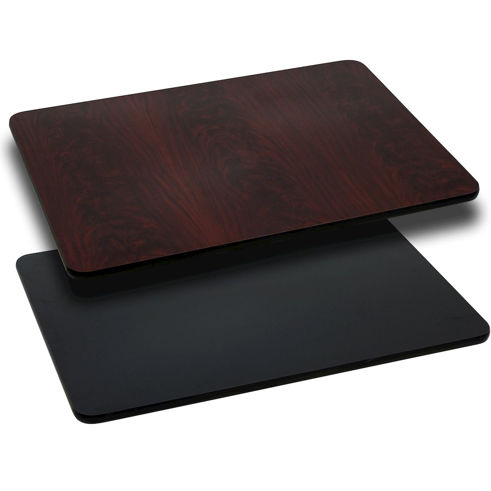 30'' x 60'' Rectangular Table Top with Black or Mahogany Reversible Laminate Top. Picture 1