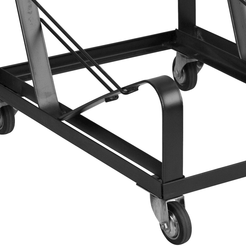 Black Steel Sled Base Stack Chair Dolly. Picture 2