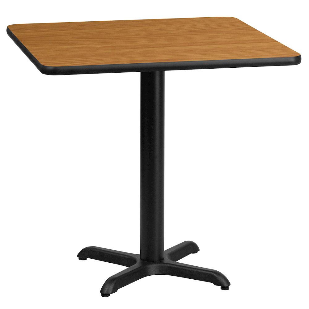 24'' Square Natural Laminate Table Top with 22'' x 22'' Table Height Base. Picture 1