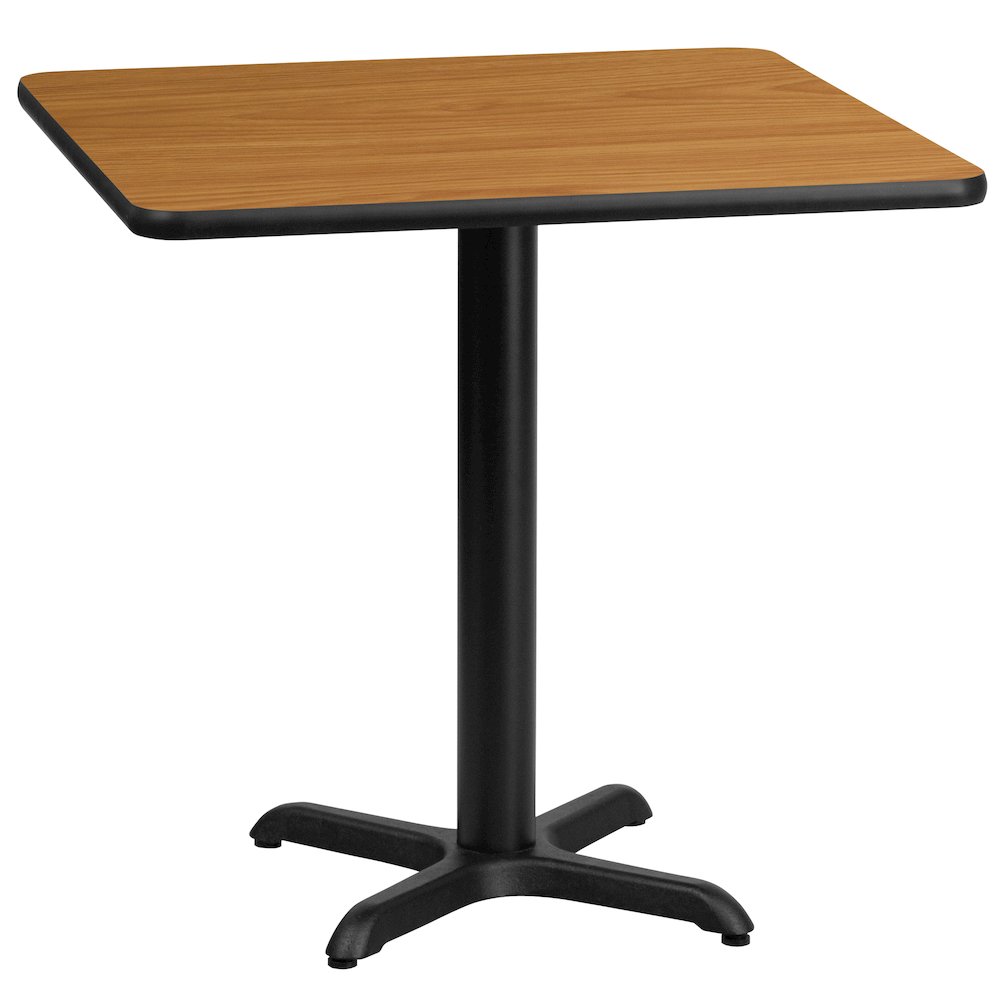 30'' Square Natural Laminate Table Top with 22'' x 22'' Table Height Base. Picture 1
