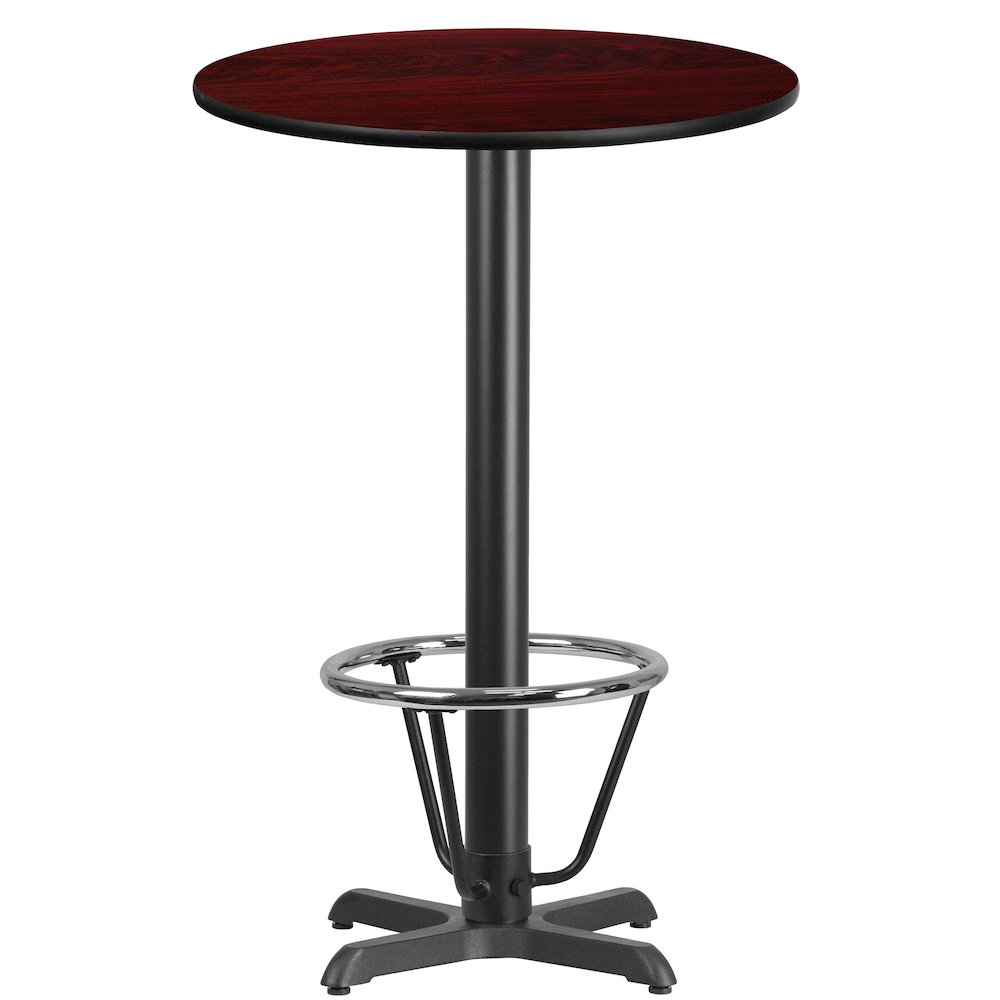 24'' Round Mahogany Table Top with 22'' x 22'' Bar Height. Picture 1
