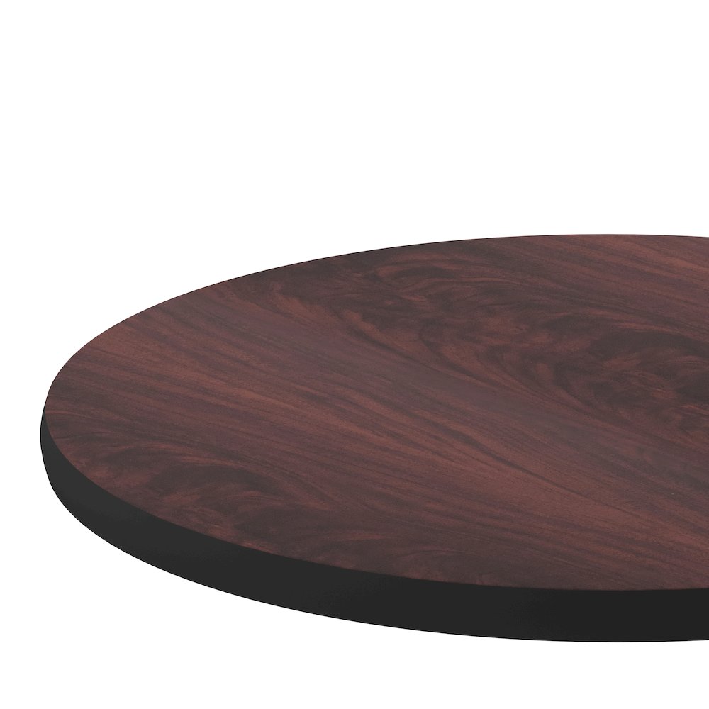 24'' Round Table Top with Black or Mahogany Reversible Laminate Top. Picture 8