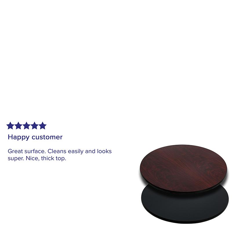 24'' Round Table Top with Black or Mahogany Reversible Laminate Top. Picture 2