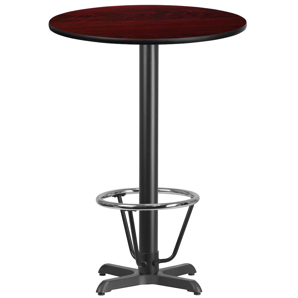30'' Round Mahogany Table Top with 22'' x 22'' Bar Height. Picture 1