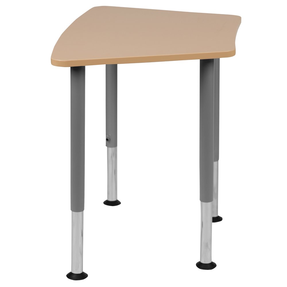 Hex Natural Collaborative Student Desk (from 22.3" to 34") - Home and Classroom. Picture 9