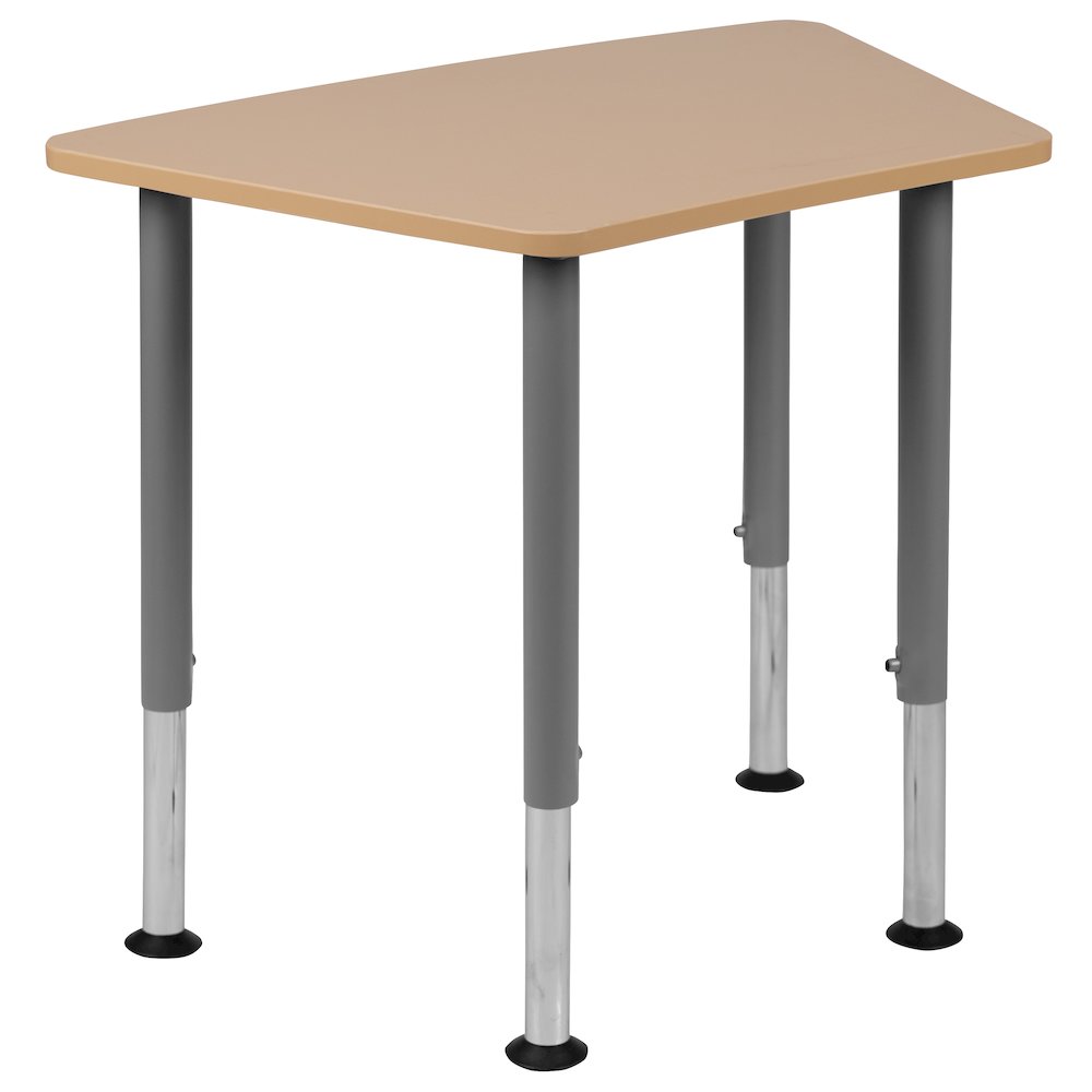 Hex Natural Collaborative Student Desk (from 22.3" to 34") - Home and Classroom. Picture 7