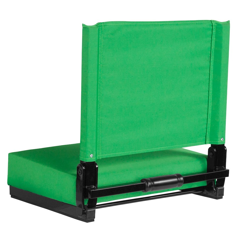 Lightweight Stadium Chair with Handle, Ultra-Padded Seat, Bright Green. Picture 10