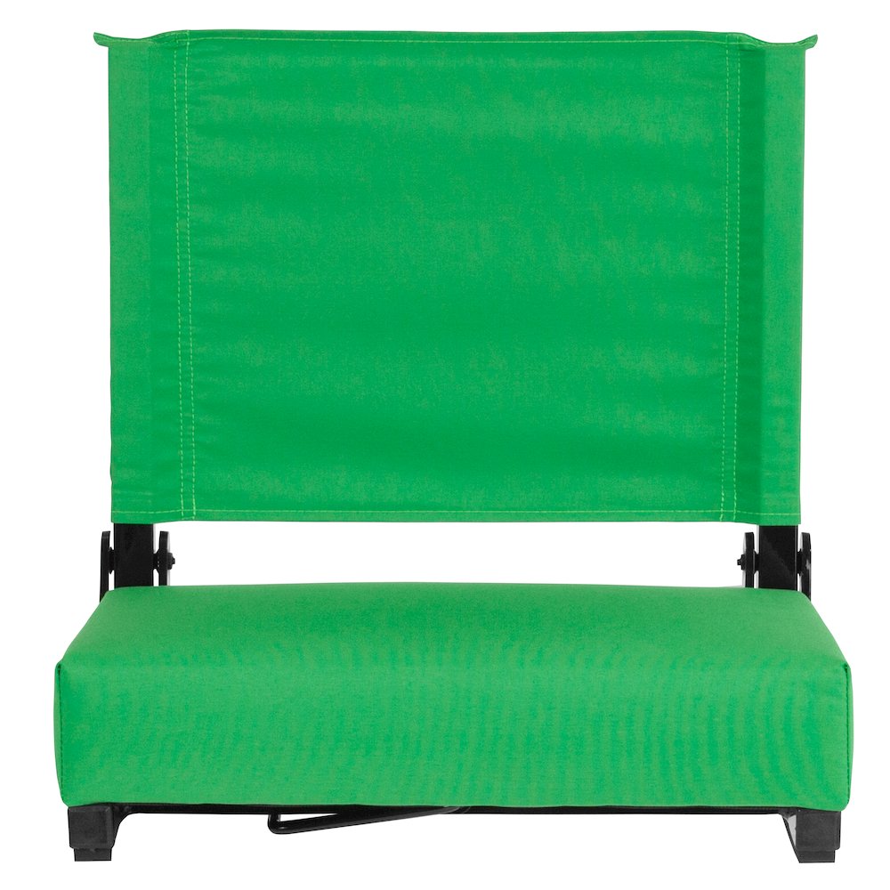 Lightweight Stadium Chair with Handle, Ultra-Padded Seat, Bright Green. Picture 13