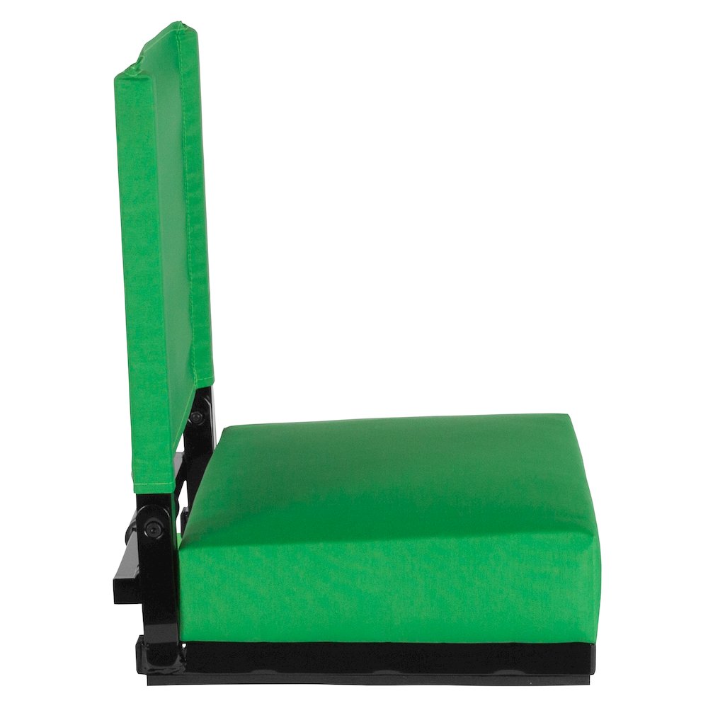 Lightweight Stadium Chair with Handle, Ultra-Padded Seat, Bright Green. Picture 12