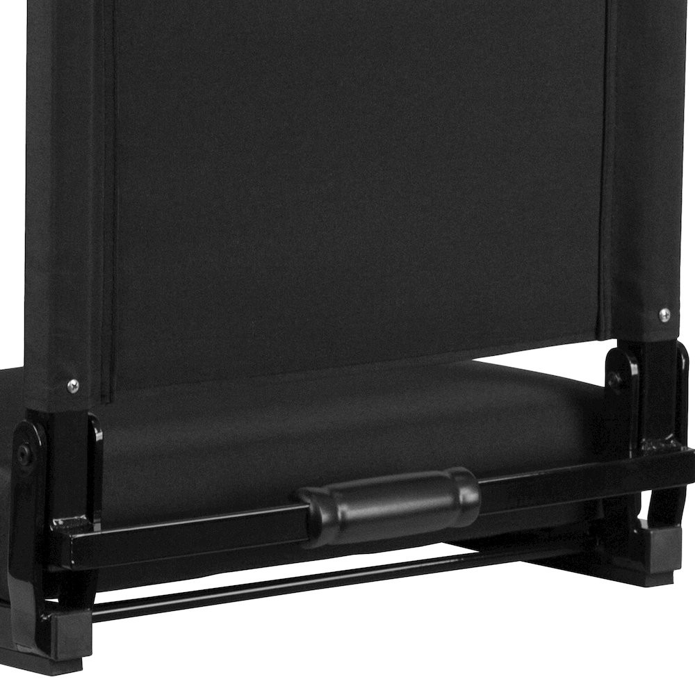 Lightweight Stadium Chair with Handle, Ultra-Padded Seat, Black. Picture 15