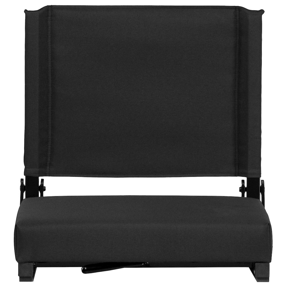 Lightweight Stadium Chair with Handle, Ultra-Padded Seat, Black. Picture 14