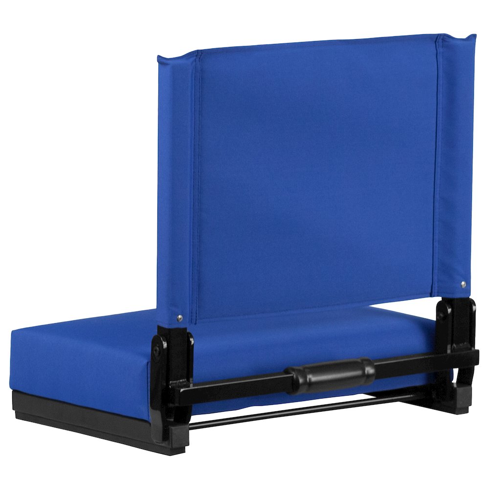 Lightweight Stadium Chair with Handle, Ultra-Padded Seat, Blue. Picture 11