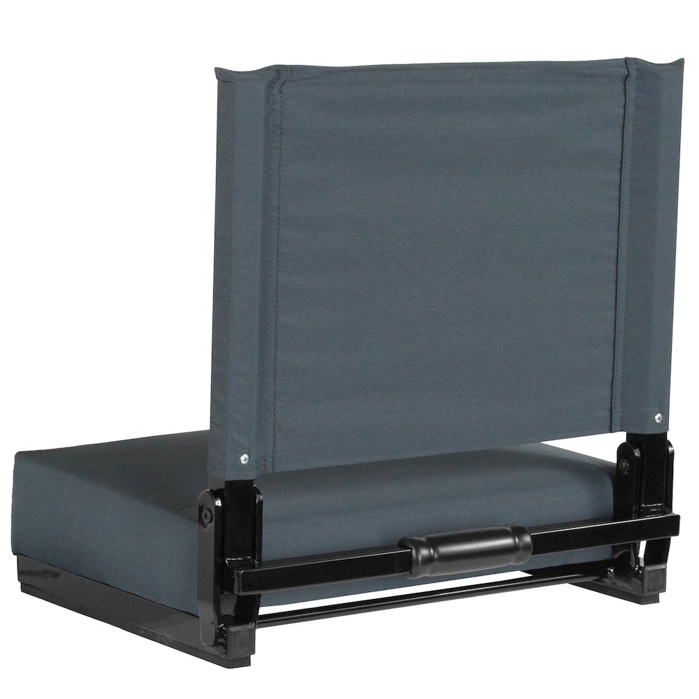 Lightweight Stadium Chair with Handle, Ultra-Padded Seat, Dark Blue. Picture 10