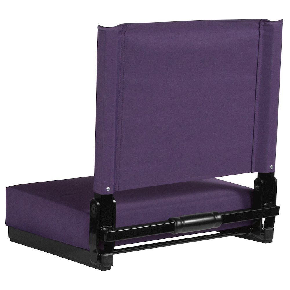 Lightweight Stadium Chair with Handle, Ultra-Padded Seat, Dark Purple. Picture 10