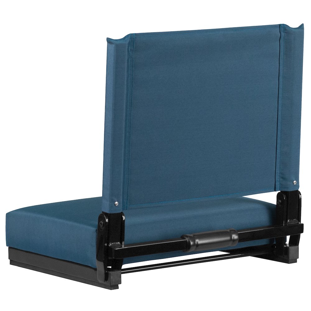 Lightweight Stadium Chair with Handle, Ultra-Padded Seat, Teal. Picture 10