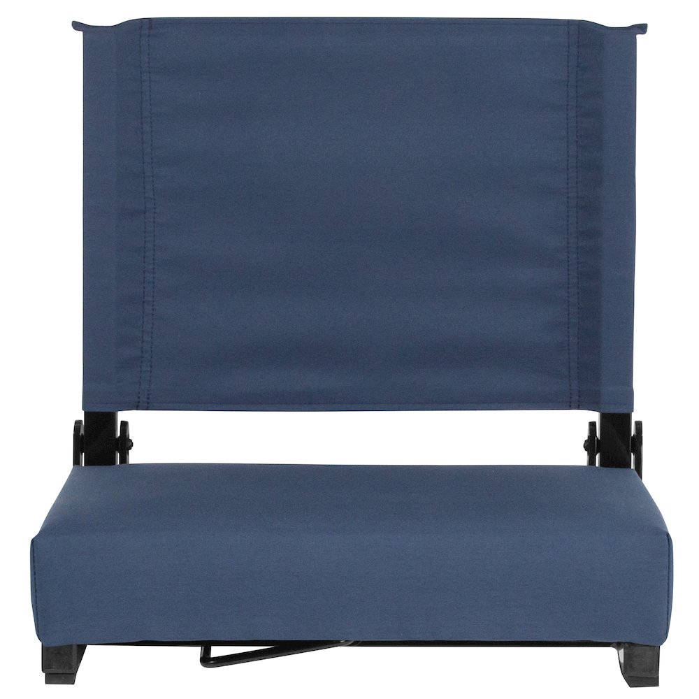 Lightweight Stadium Chair with Handle, Ultra-Padded Seat, Navy Blue. Picture 13