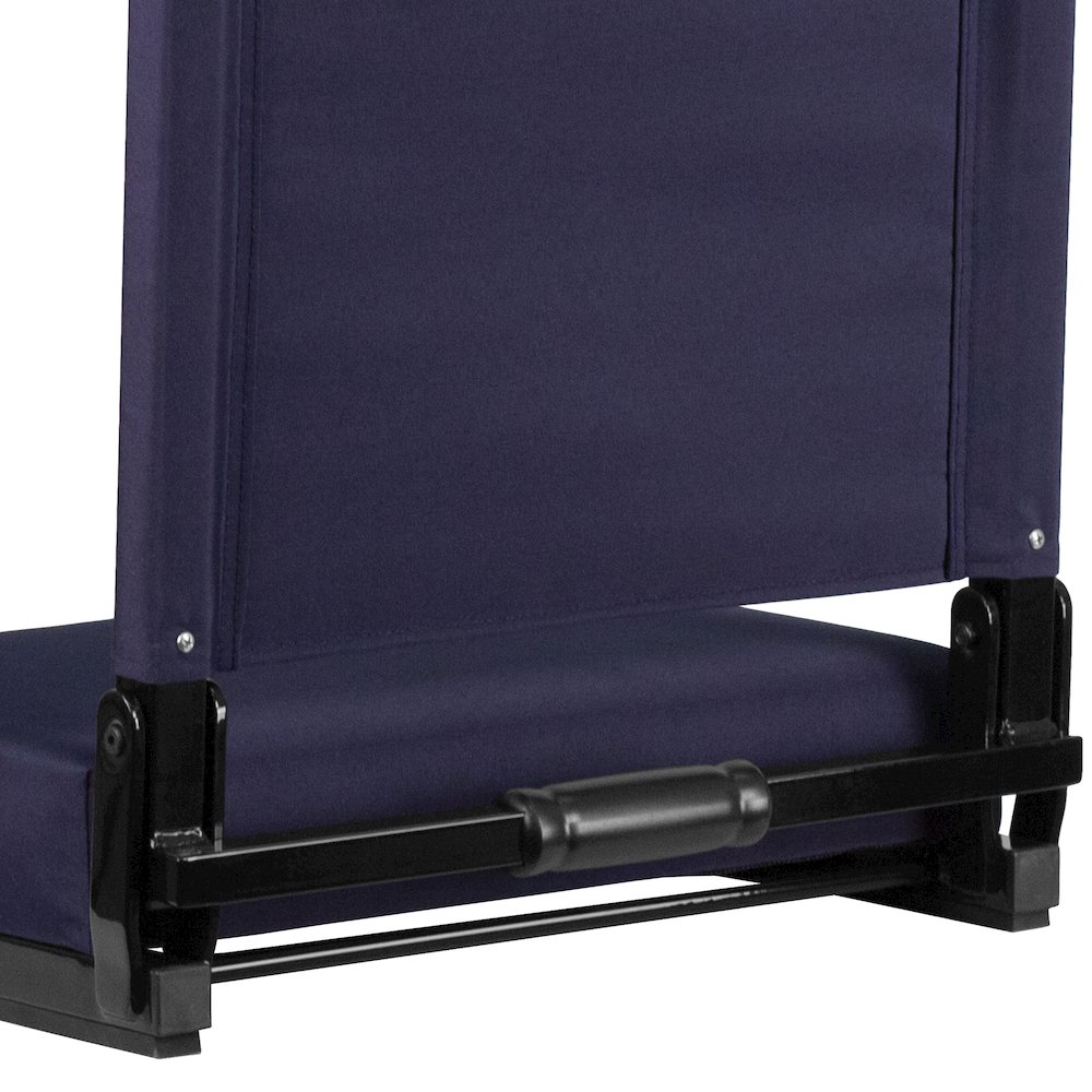 Lightweight Stadium Chair with Handle, Ultra-Padded Seat, Navy. Picture 15