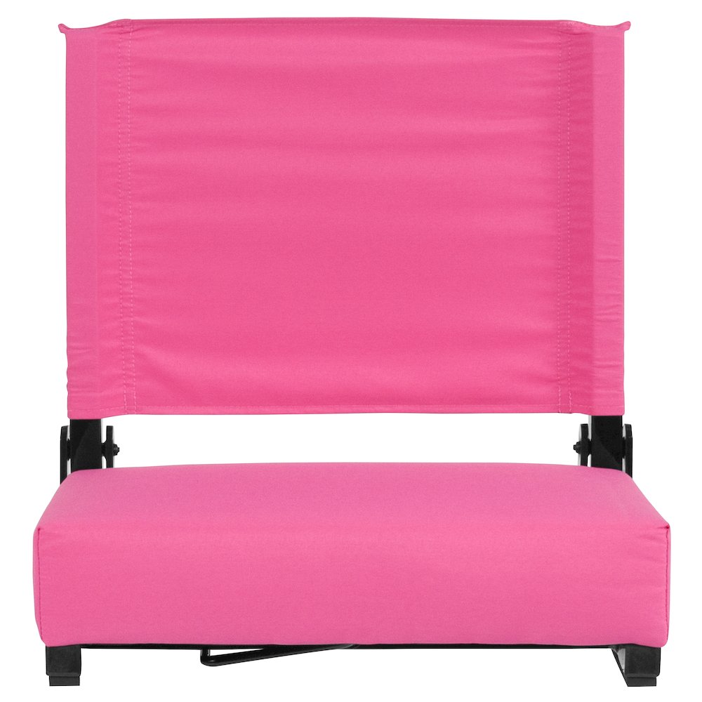 Lightweight Stadium Chair with Handle, Ultra-Padded Seat, Pink. Picture 13
