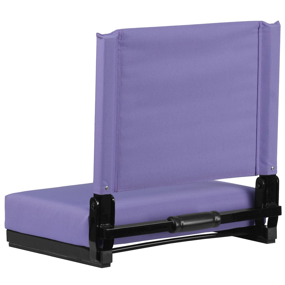Lightweight Stadium Chair with Handle, Ultra-Padded Seat, Purple. Picture 10