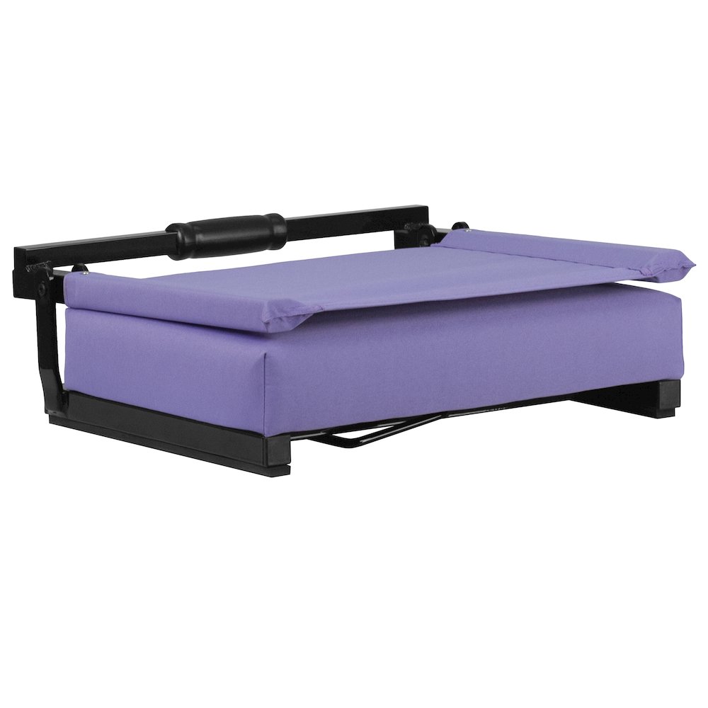 Lightweight Stadium Chair with Handle, Ultra-Padded Seat, Purple. Picture 11