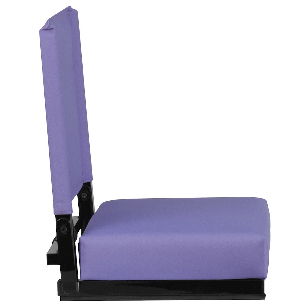 Lightweight Stadium Chair with Handle, Ultra-Padded Seat, Purple. Picture 12