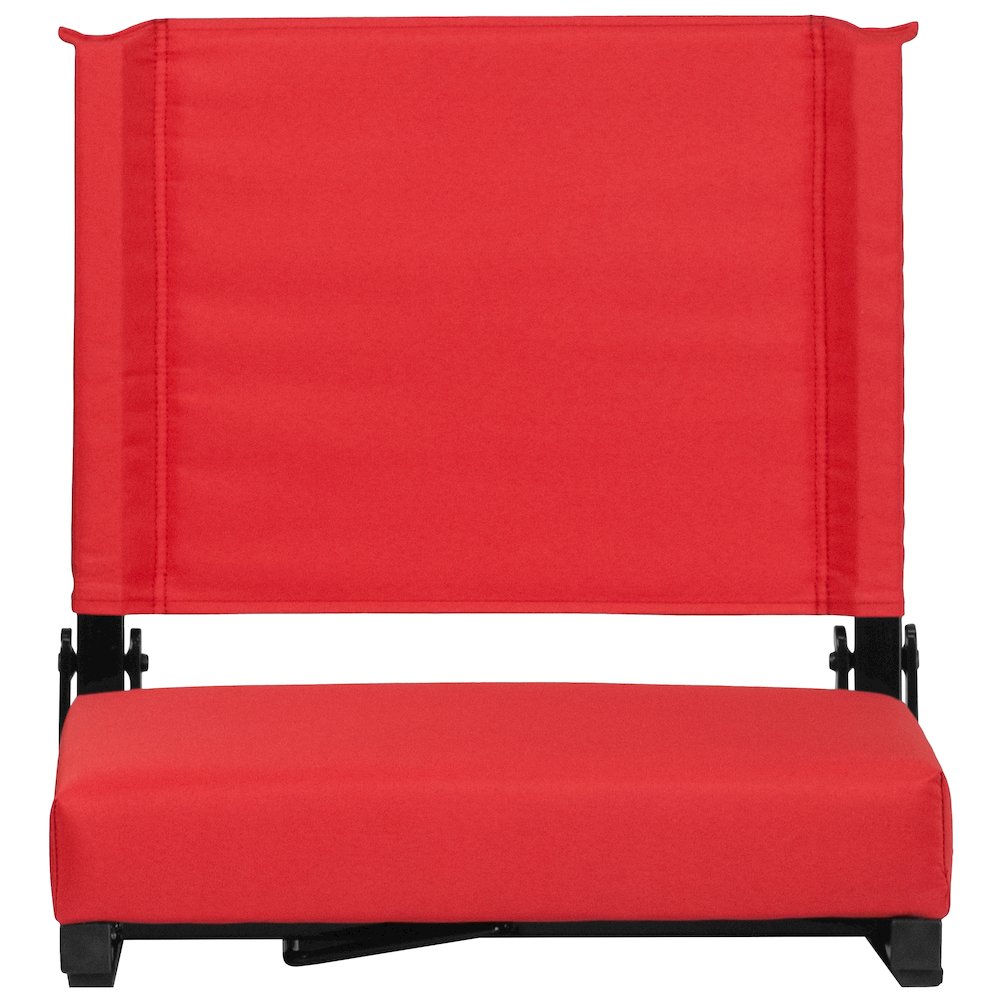 Lightweight Stadium Chair with Handle, Ultra-Padded Seat, Red. Picture 13
