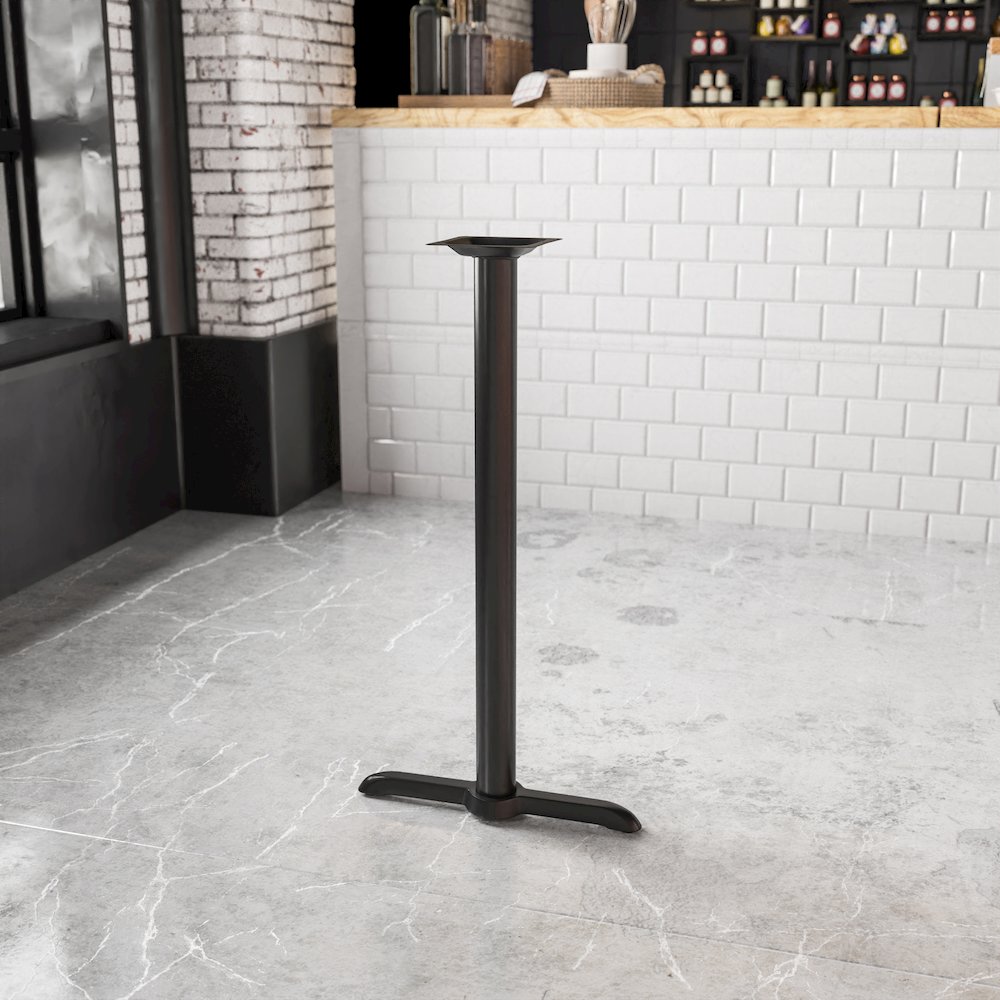 5'' x 22'' Restaurant Table T-Base with 3'' Dia. Bar Height Column. Picture 2