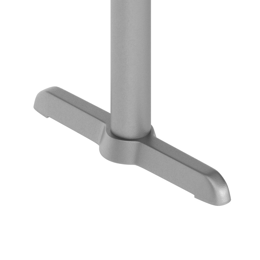 5'' x 22'' Restaurant Table T-Base with 3'' Dia. Table Height Column, Silver. Picture 6