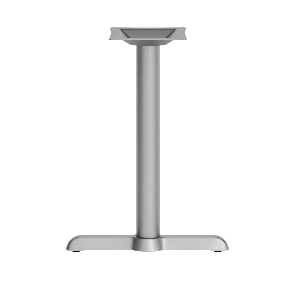 5'' x 22'' Restaurant Table T-Base with 3'' Dia. Table Height Column, Silver. Picture 7