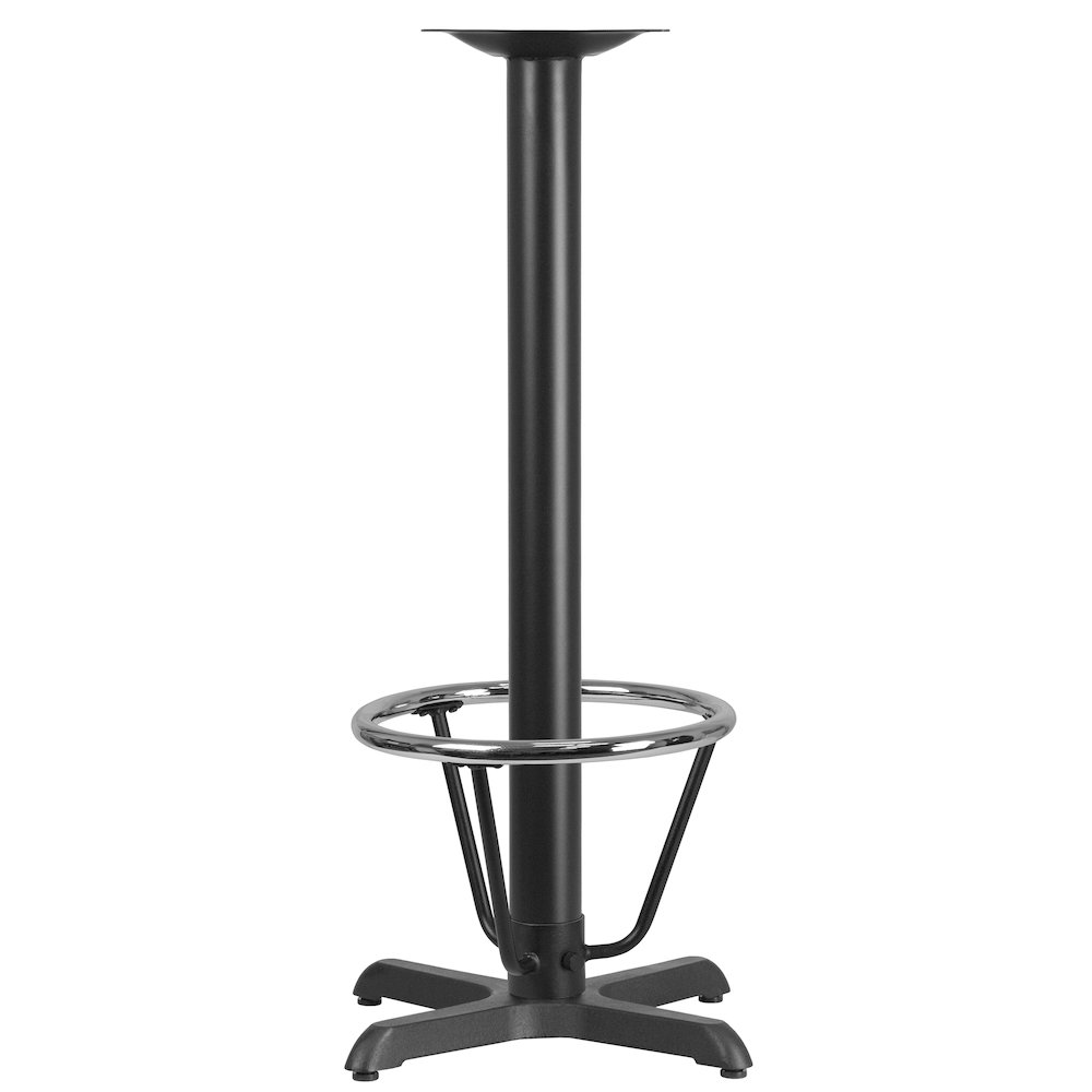 22'' x 22'' Restaurant Table X-Base with 3'' Dia. Bar Height Column. Picture 1