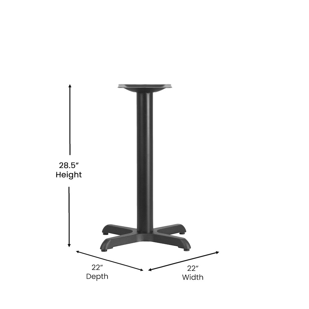 22'' x 22'' Restaurant Table X-Base with 3'' Dia. Table Height Column. Picture 5
