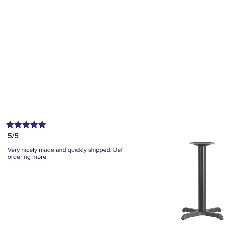 22'' x 22'' Restaurant Table X-Base with 3'' Dia. Table Height Column. Picture 4