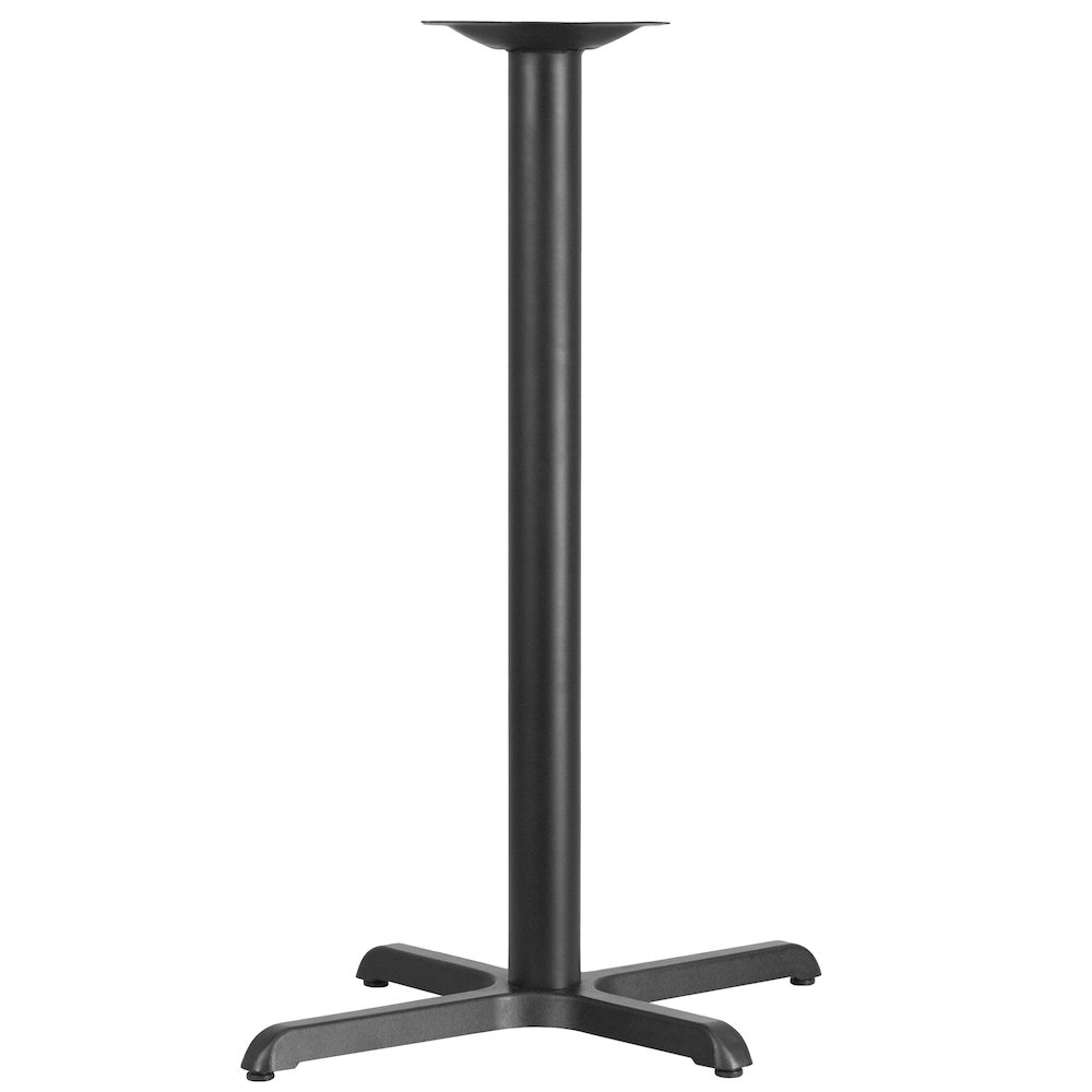 23.5'' x 29.5'' Restaurant Table X-Base with 3'' Dia. Bar Height Column. Picture 1