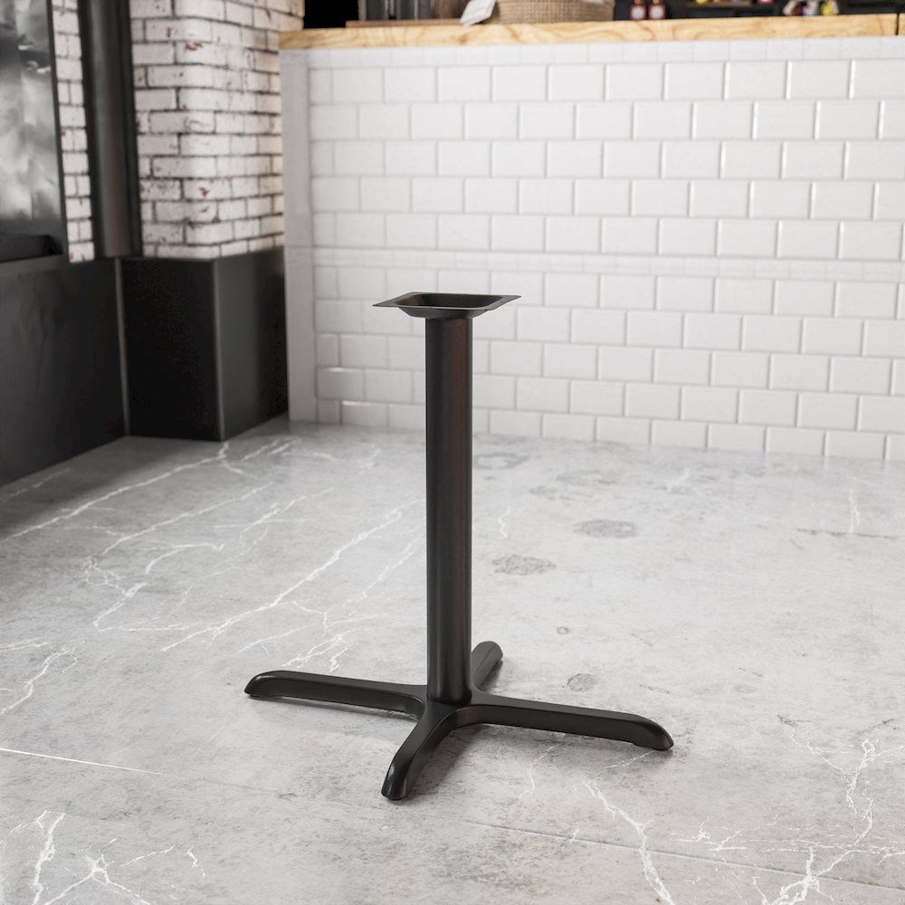 23.75'' x 30'' Restaurant Table X-Base with 3'' Dia. Table Height Column. Picture 2