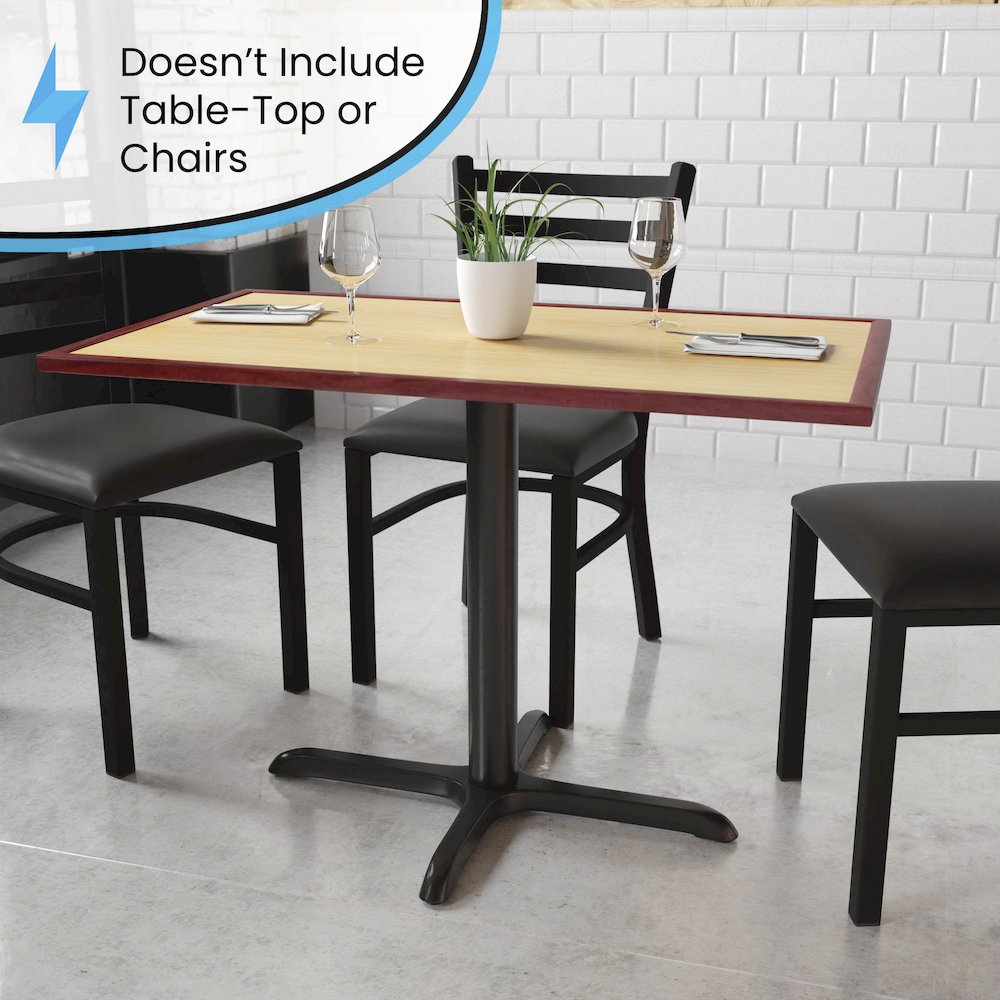 23.75'' x 30'' Restaurant Table X-Base with 3'' Dia. Table Height Column. Picture 5