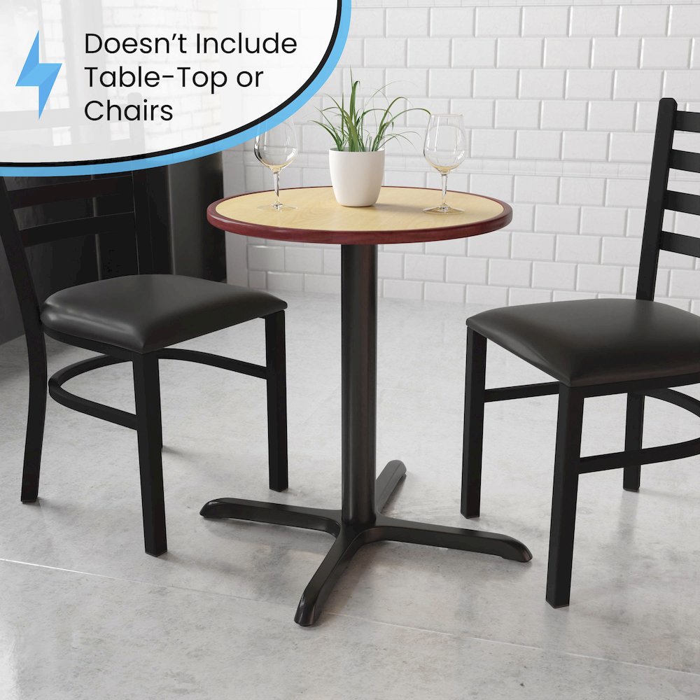 30'' x 30'' Restaurant Table X-Base with 3'' Dia. Table Height Column. Picture 5
