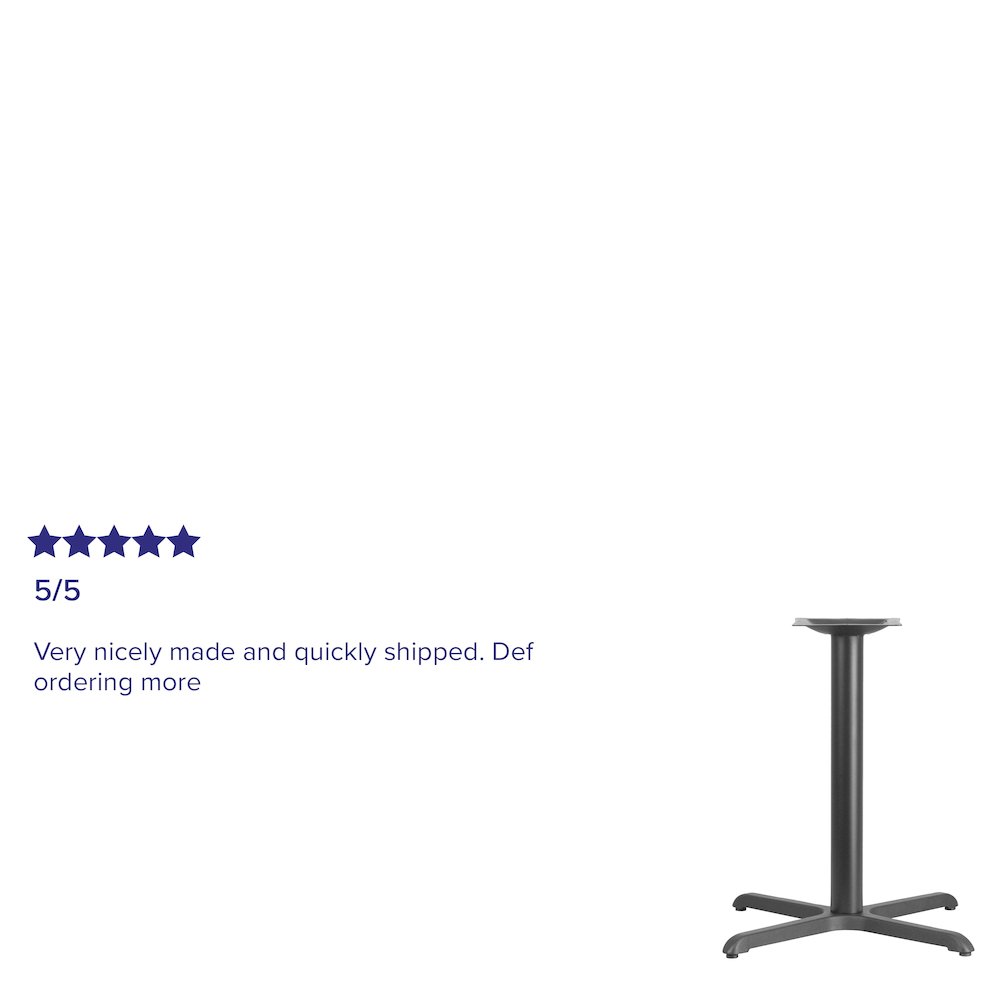 30'' x 30'' Restaurant Table X-Base with 3'' Dia. Table Height Column. Picture 4