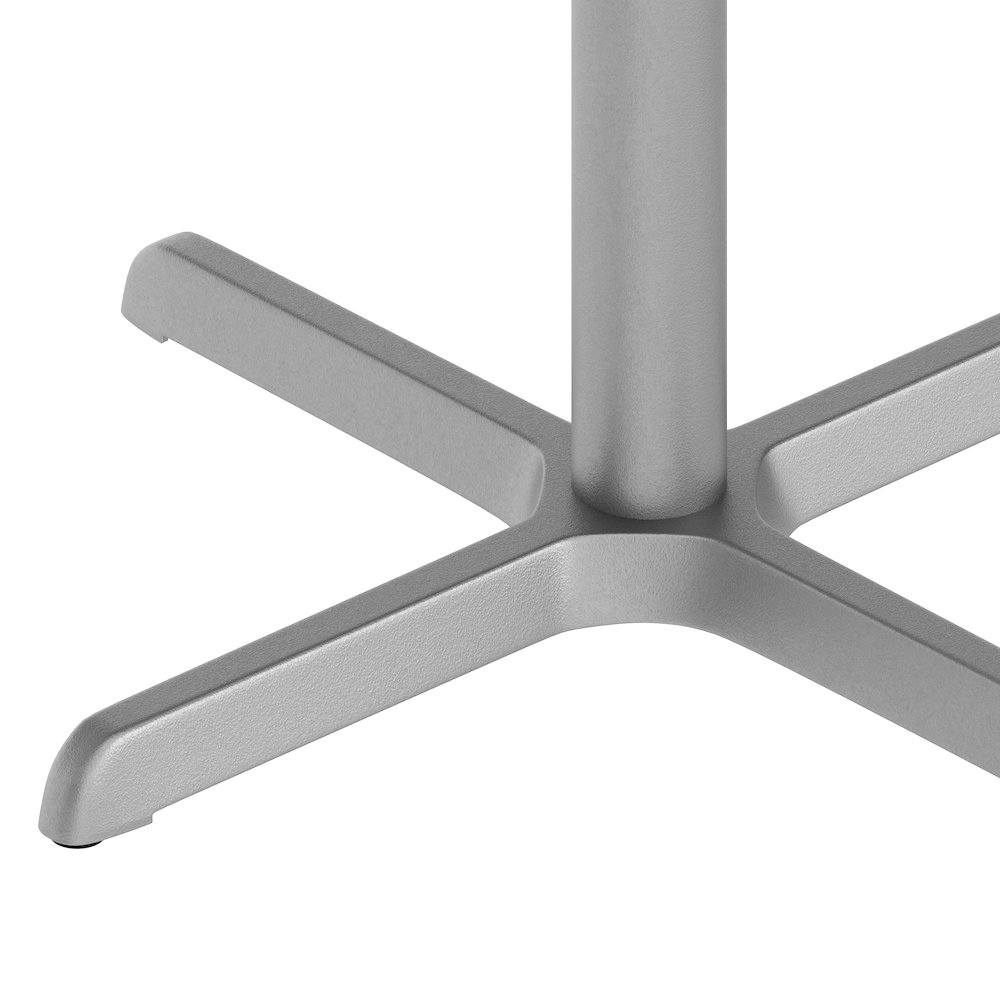 30'' x 30'' Restaurant Table X-Base with 3'' Dia. Table Height Column, Silver. Picture 6