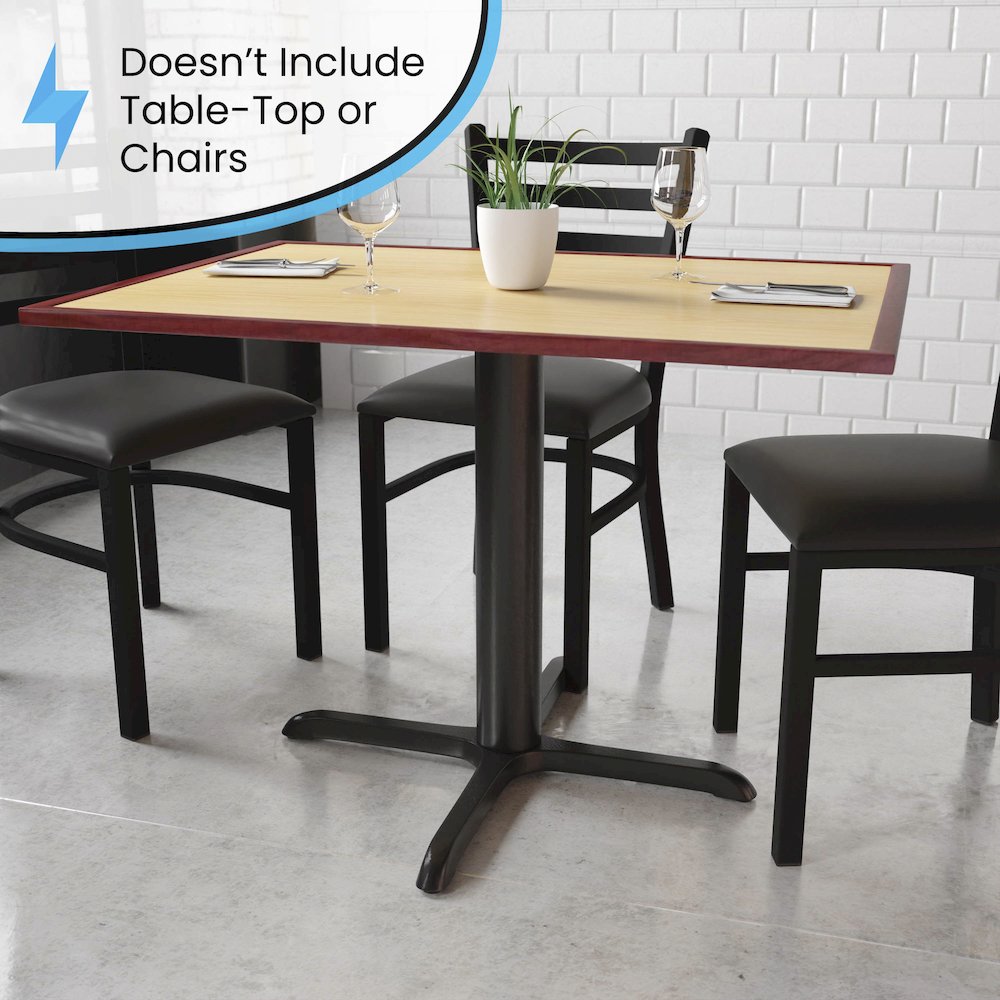 33'' x 33'' Restaurant Table X-Base with 4'' Dia. Table Height Column. Picture 5
