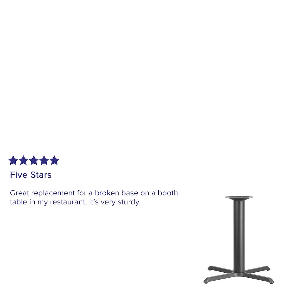 33'' x 33'' Restaurant Table X-Base with 4'' Dia. Table Height Column. Picture 4