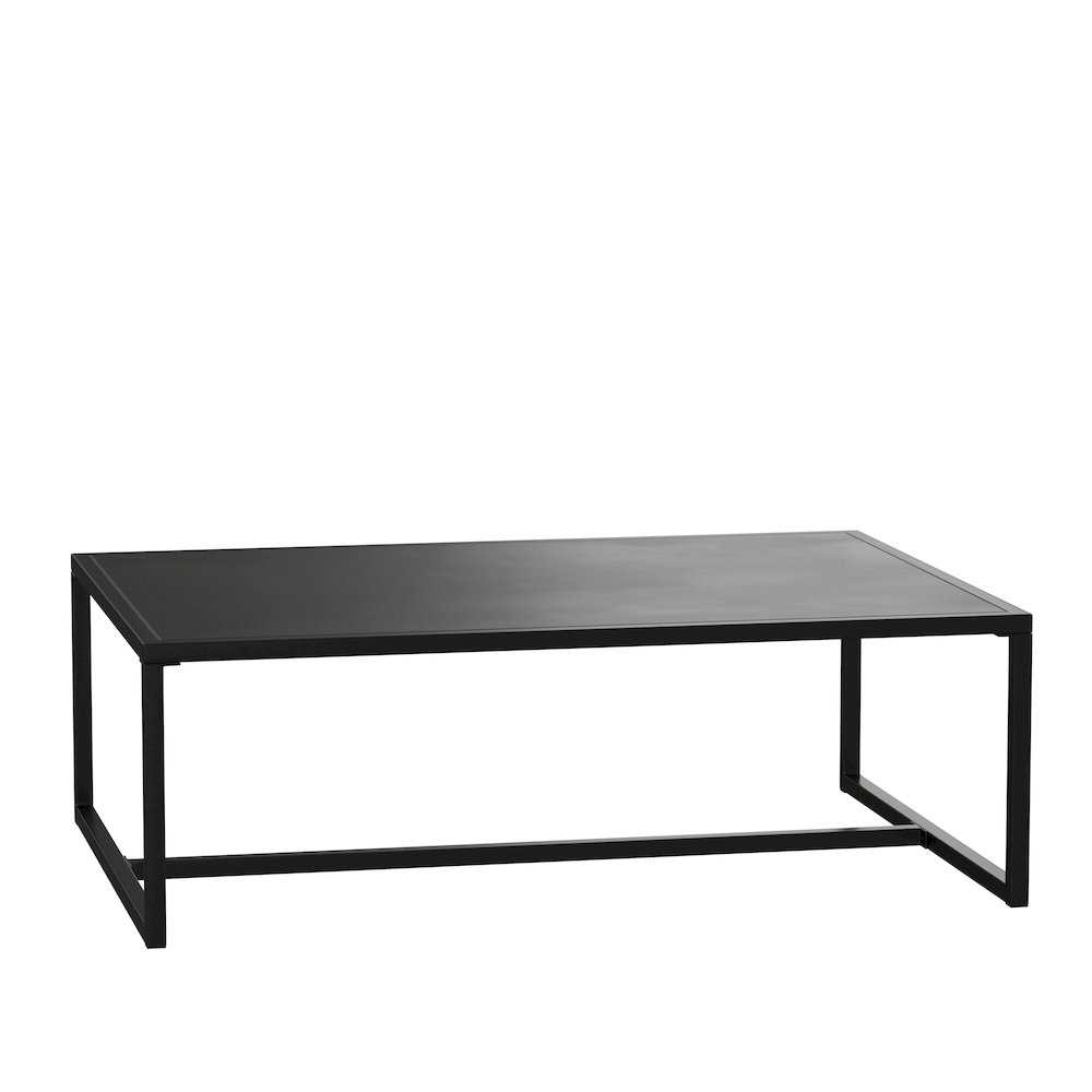 Patio Coffee Table Black Coffee Table, Porch, or Poolside - Steel Leg Frame. Picture 1