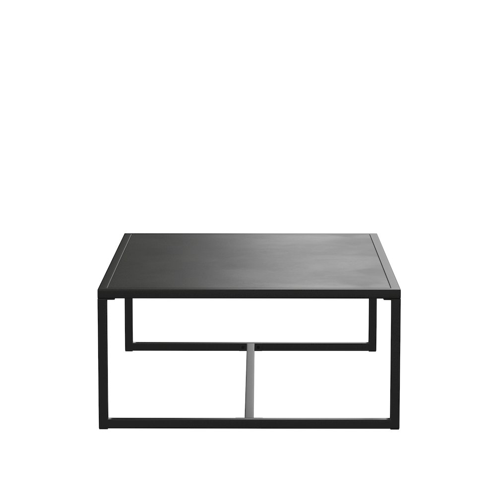 Patio Coffee Table Black Coffee Table, Porch, or Poolside - Steel Leg Frame. Picture 8