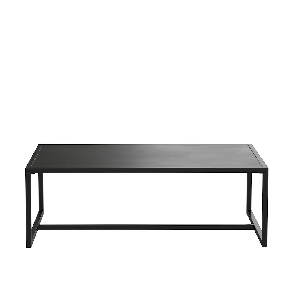 Patio Coffee Table Black Coffee Table, Porch, or Poolside - Steel Leg Frame. Picture 9